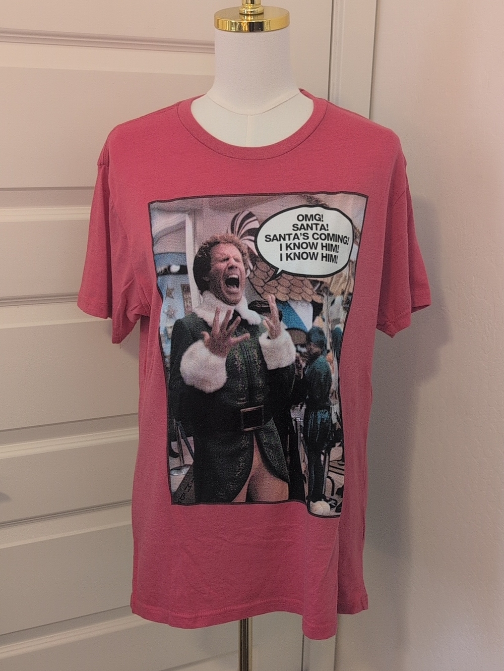 ELF Holiday Graphic Tee in Red Buddy the Elf Size Large